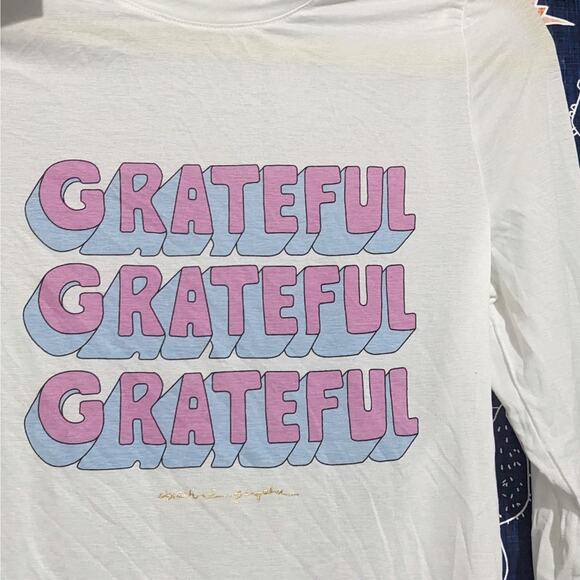 NEW Spiritual Gangster Grateful Active Long Sleeve Tee White Women's XS / Small - Picture 6 of 10